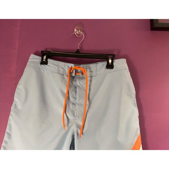 Gap Men’s Swim Trunks Size M Blue Board Shorts Orange Drawstring Quick Dry Logo - Picture 3 of 12